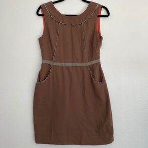 ModCloth Esley Brown Sleeveless Dress